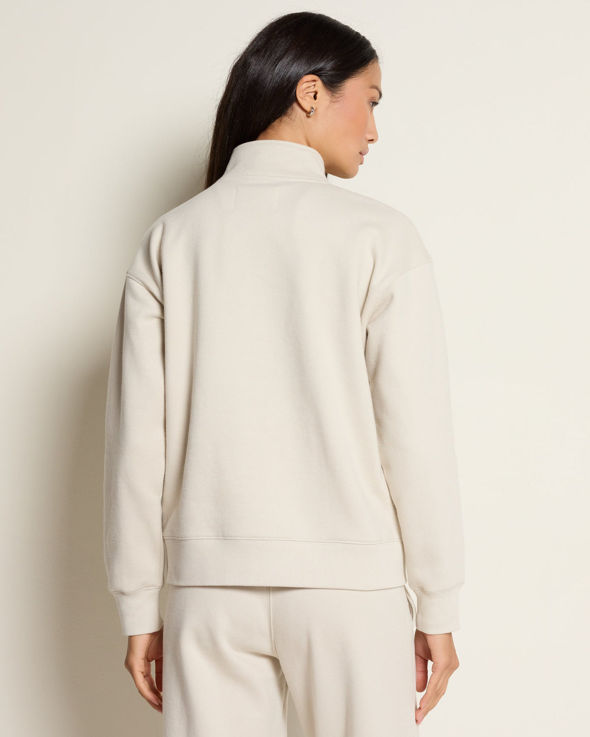 Cream $|& Interval All Star Team 1/4 Zip Pullover - SOF Back