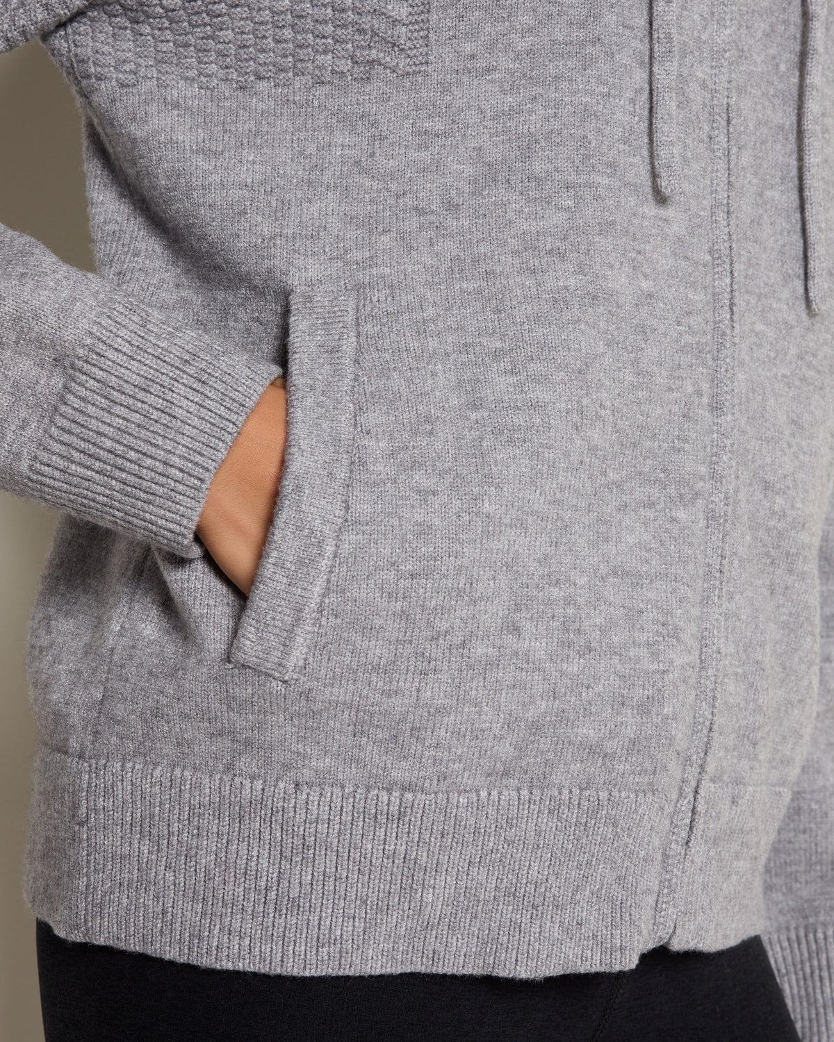 Heather Grey $|& Interval Ava Sweater Zip Hoodie - SOF Full Front