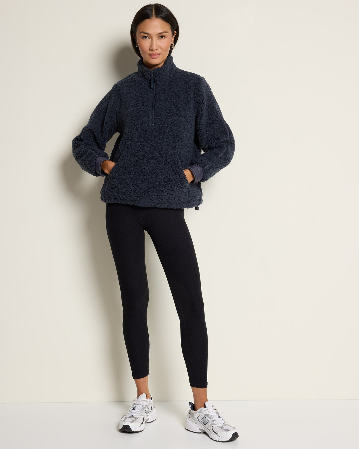 Navy $|& Interval Off Season Fleece 1/4 Zip - UGC On Fig