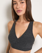 Heather Charcoal $|& Interval FlowHeather Sculpt Enhearten Bra - SOF Full Front