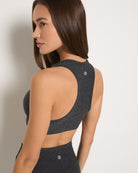 Heather Charcoal $|& Interval FlowHeather Sculpt Enhearten Bra - VOF Front