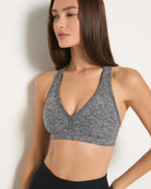 Heather Grey $|& Interval FlowHeather Sculpt Enhearten Bra - SOF Front