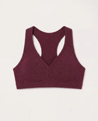 Red Wine $|& Interval FlowHeather Sculpt Enhearten Bra - Hanger Detail