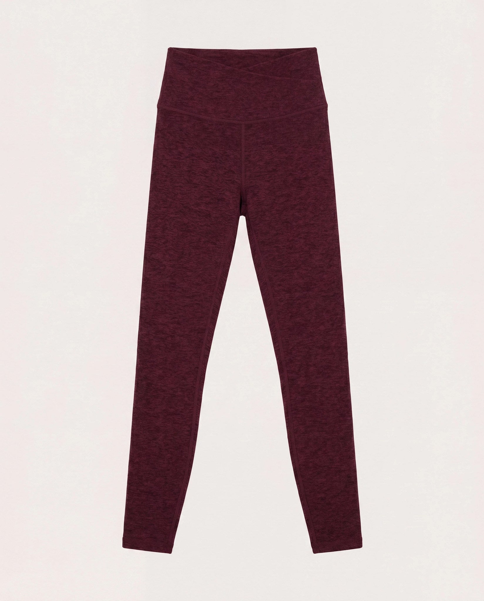 Red Wine $|& Interval FlowHeather Sculpt Crossover Leggings - Hanger Detail