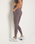 Heathered Night Shade $|& Interval FlowHeather Sculpt Pocket Legging - SOF Back