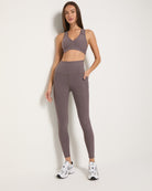 Heathered Night Shade $|& Interval FlowHeather Sculpt Pocket Legging - UGC On Fig