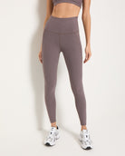 Heathered Night Shade $|& Interval FlowHeather Sculpt Pocket Legging - SOF Front