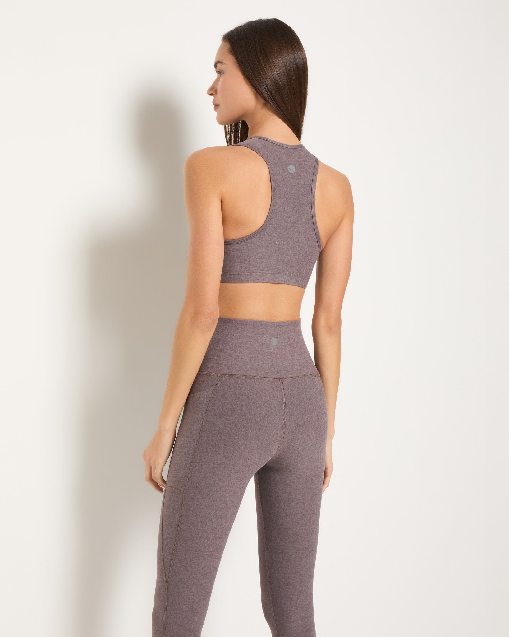 Heathered Night Shade $|& Interval FlowHeather Sculpt Enhearten Bra - SOF Back