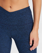 Iris Black $|& Interval FlowHeather Sculpt Crossover Leggings - SOF Full Front