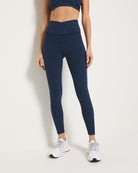 Iris Black $|& Interval FlowHeather Sculpt Crossover Leggings - SOF Front
