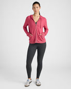 Heathered Sangria $|& Interval Hacci Zip Hoodie - SOF Full Front