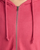 Heathered Sangria $|& Interval Hacci Zip Hoodie - SOF Detail