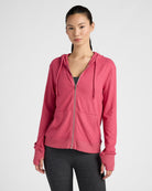 Heathered Sangria $|& Interval Hacci Zip Hoodie - SOF Front