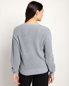 Heather Grey $|& Interval Surplice Wrap Sweater - SOF Back