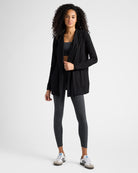 Black $|& Interval Hacci Carefree Cardigan - SOF Full Front