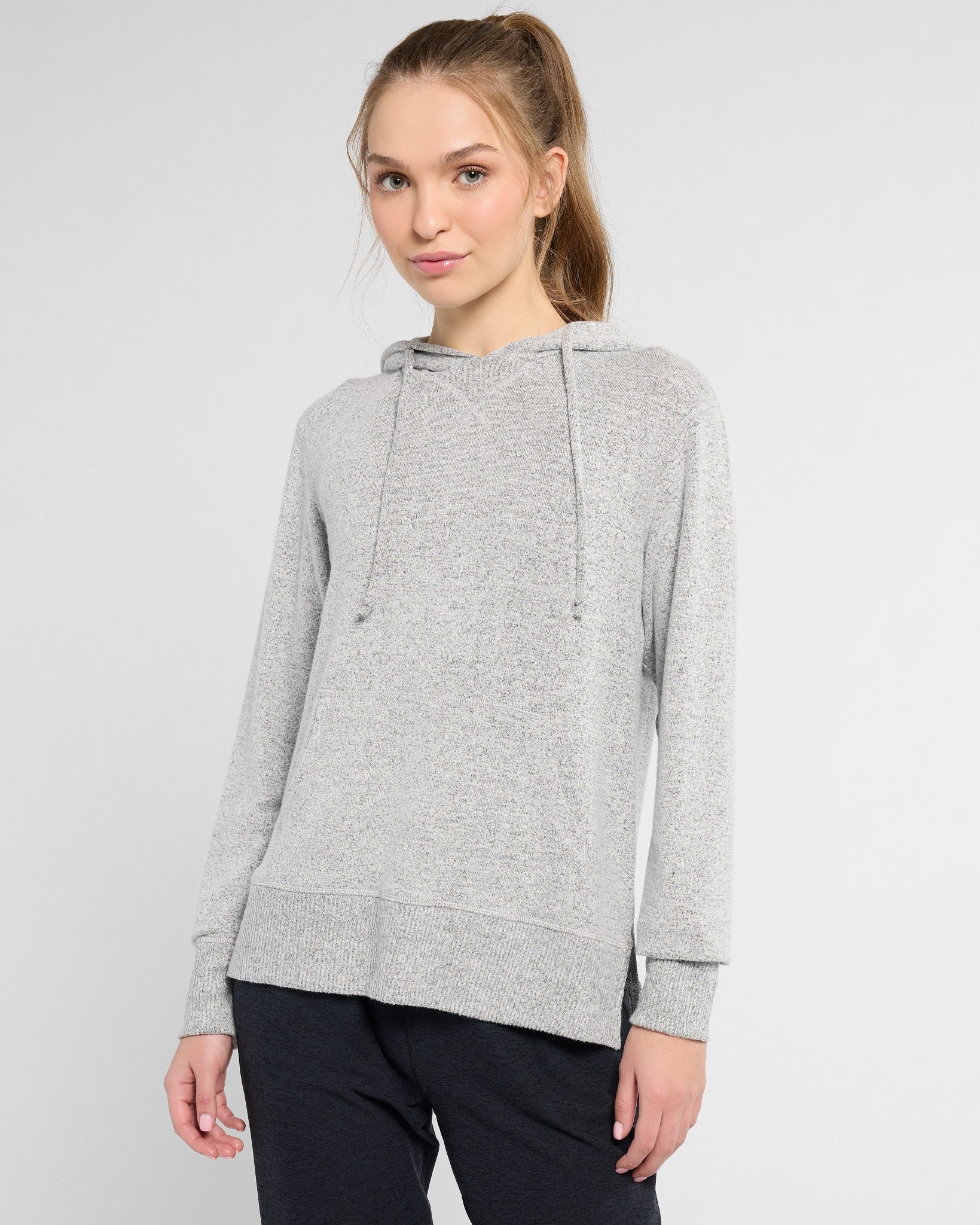 Heather Grey $|& Interval Hacci Hoodie - SOF Front