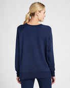 Navy $|& Interval Flex Fleece Crew - SOF Back