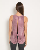 Red Wine $|& Interval Tie Dye Split Back Tank - SOF Back