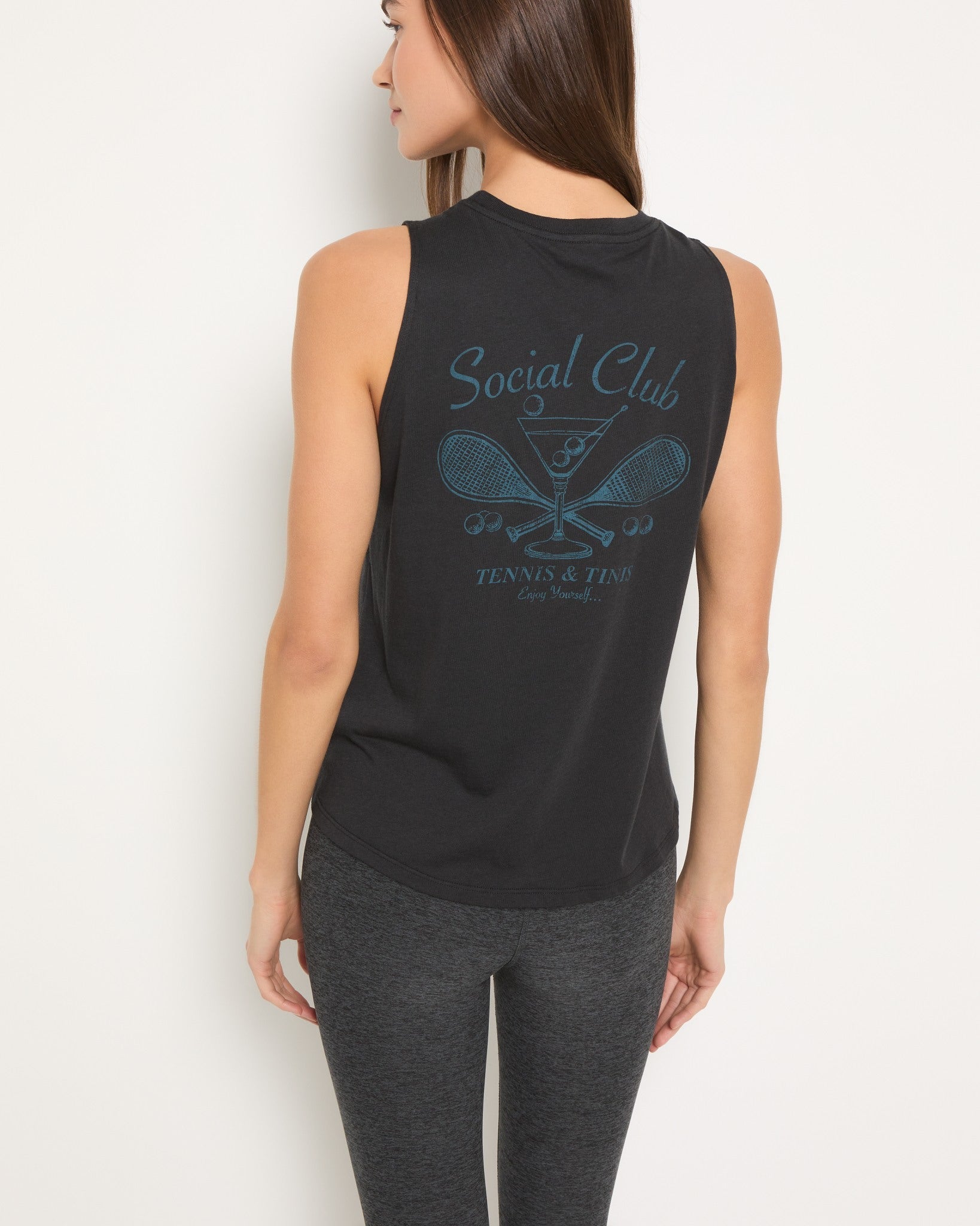Black $|& Interval Social Club Graphic Tank - SOF Back
