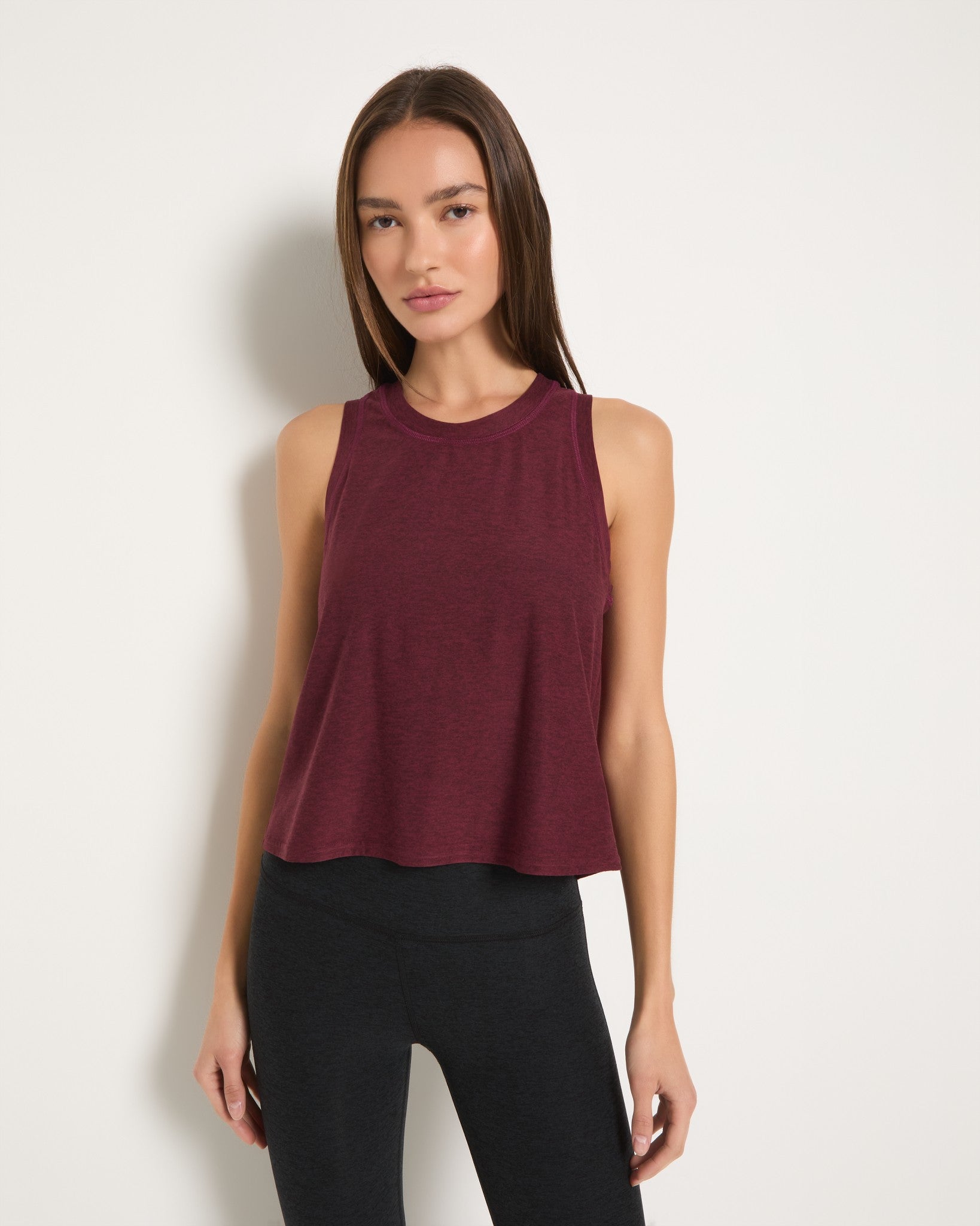 Red Wine $|& Interval FlowHeather Breeze Focus Tank - SOF Front