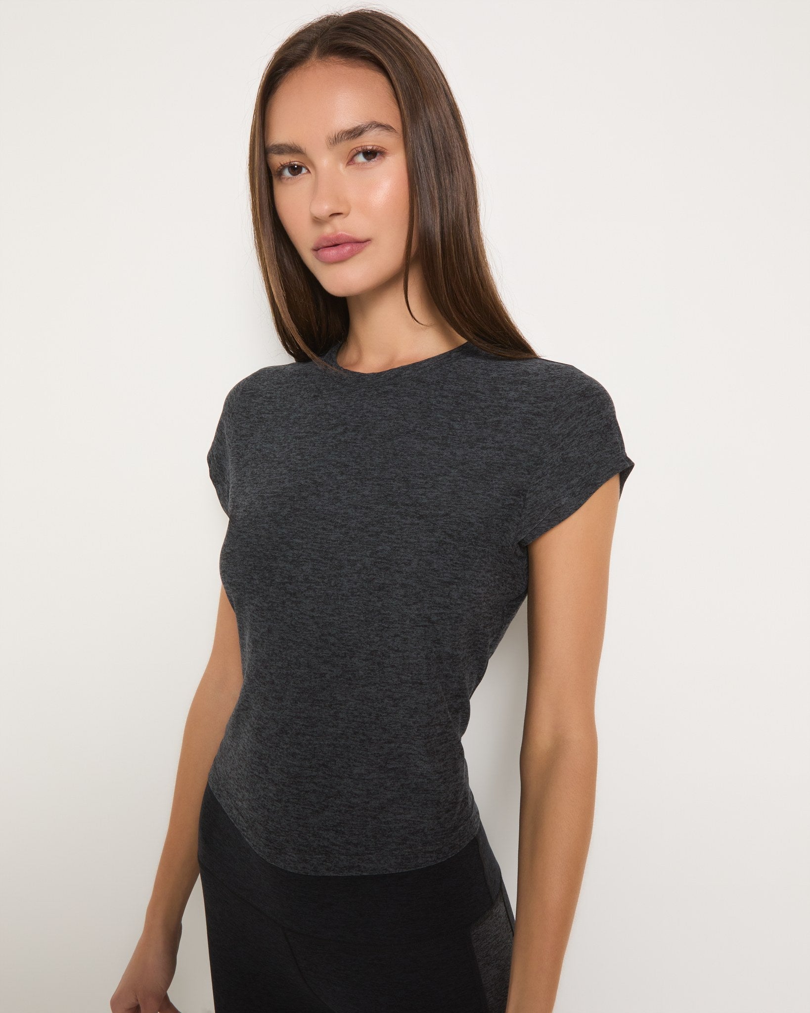Heather Charcoal $|& Interval FlowHeather Breeze Ignite Tee - SOF Front
