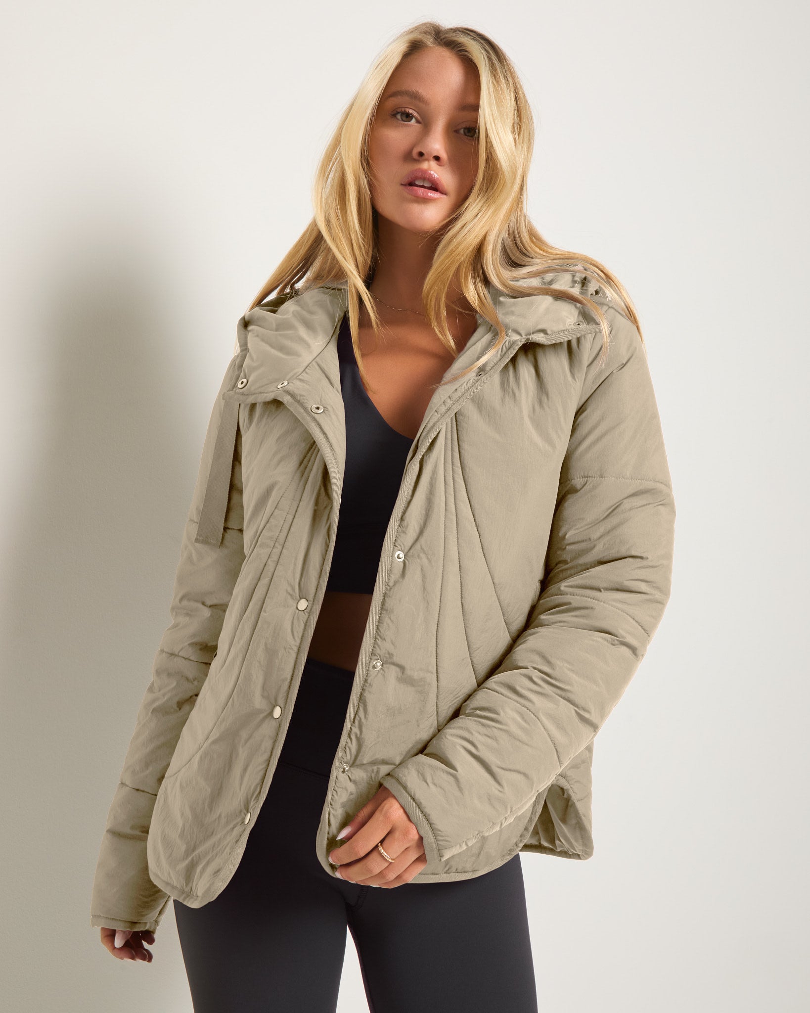 Sand $|& Interval Wayfarer Light Weight Puffer Jacket - VOF Front