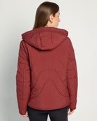 Red Wine $|& Interval Wayfarer Light Weight Puffer Jacket - SOF Back