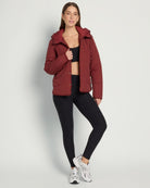 Red Wine $|& Interval Wayfarer Light Weight Puffer Jacket - UGC On Fig