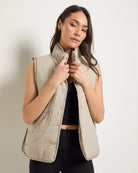 Sand $|& Interval Voyager Light Weight Puffer Vest - SOF Front