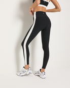Night Sky/White $|& Interval FlowHeather Sculpt Ascend Leggings - SOF Back