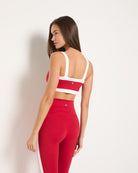 Poppy Solid/White $|& Interval FlowHeather Sculpt Glimmer Bra - VOF Front