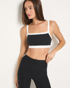 Night Sky/White $|& Interval FlowHeather Sculpt Glimmer Bra - SOF Back