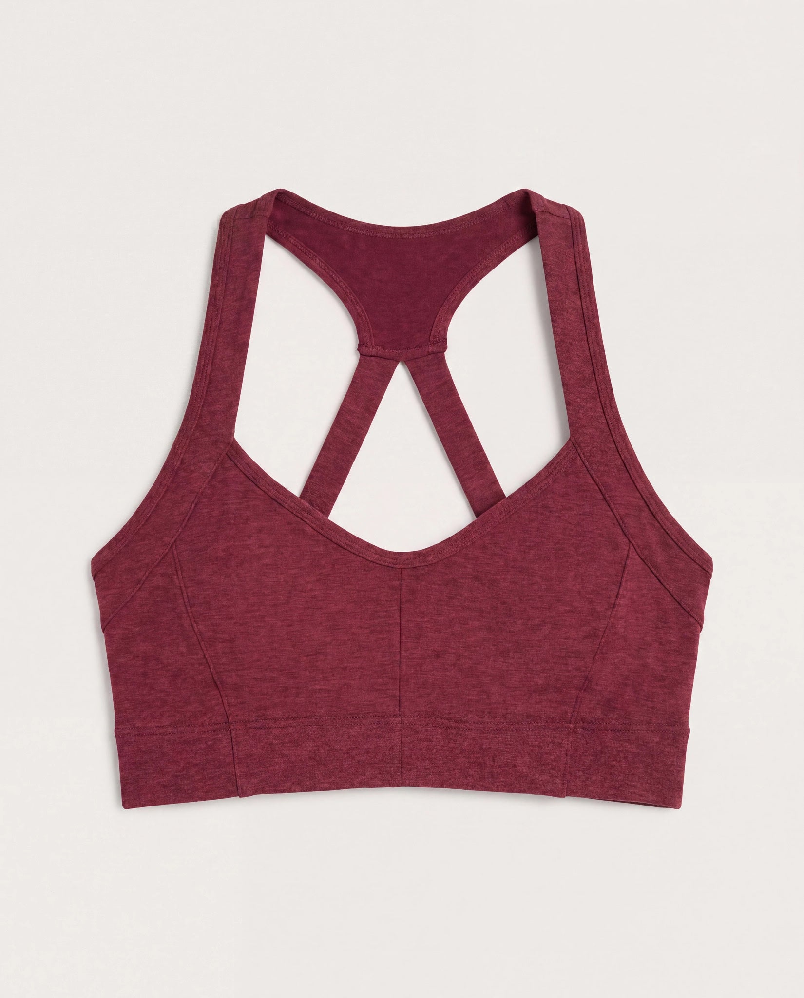 Red Wine $|& Interval FlowHeather Sculpt Halo Bra - Hanger Detail