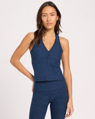 Iris Black $|& Interval FlowHeather Sculpt Enhearten Tank - SOF Front