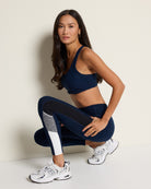 Ink Navy Heather/Night Sky $|& Interval FlowHeather Sculpt Radiant Legging - VOF Front