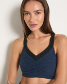 Ink Navy Heather/Night Sky $|& Interval FlowHeather Sculpt Gem Bra - SOF Full Front