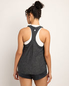Heather Charcoal $|& Interval FlowHeather Breeze Thrive Tank - SOF Back