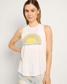 White $|& Interval The Future is Bright Graphic Tank - SOF Front