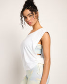 White $|& Interval Sprint Tank - SOF Front
