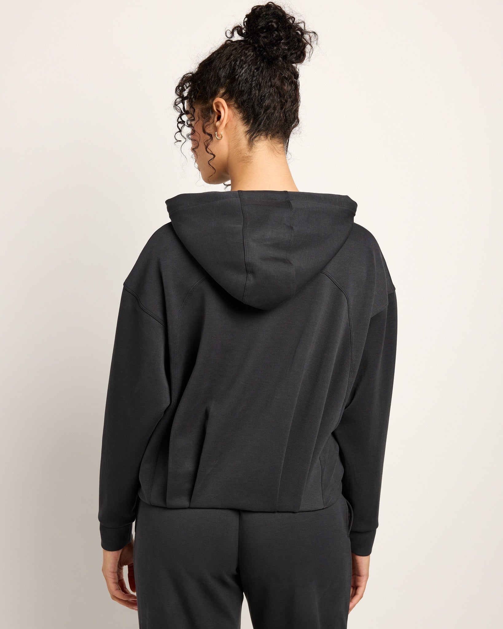 Black $|& Interval Double Knit Sojourn Hoodie - SOF Back