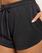 Black $|& Interval Double Knit Roam Short - SOF Full Front