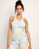 Sage Wash Print Pink $|& Interval FlowHeather Sculpt Tie-Dye Flair Tank - SOF Front
