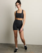 Heather Charcoal $|& Interval FlowHeather Sculpt Skater Bra - UGC On Fig