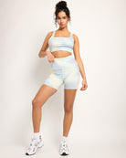 Sage Wash Print $|& Interval FlowHeather Sculpt Tie-Dye Bike Short - UGC On Fig