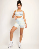 Sage Wash Print $|& Interval FlowHeather Sculpt Tie-Dye Bike Short - UGC On Fig