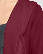 Red Wine $|& Interval Hacci Carefree Cardigan - SOF Full Front