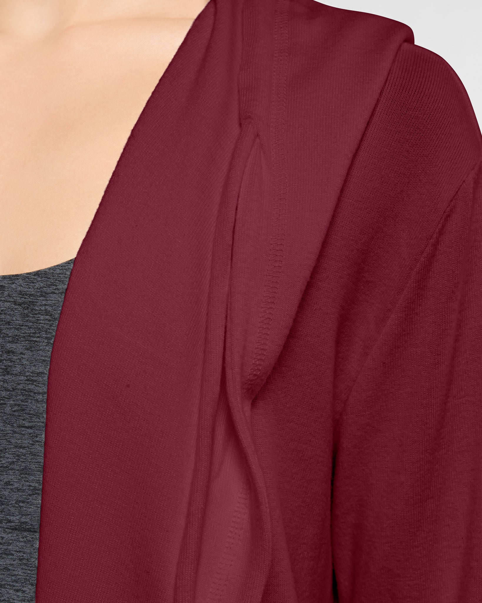 Red Wine $|& Interval Hacci Carefree Cardigan - SOF Full Front