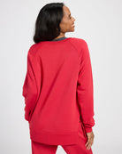 Poppy $|& Interval Flex Fleece V-Neck Top - SOF Back