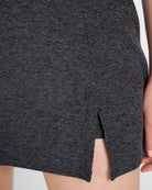 Heather Charcoal $|& Interval FlowHeather Sculpt Skort - SOF Full Front