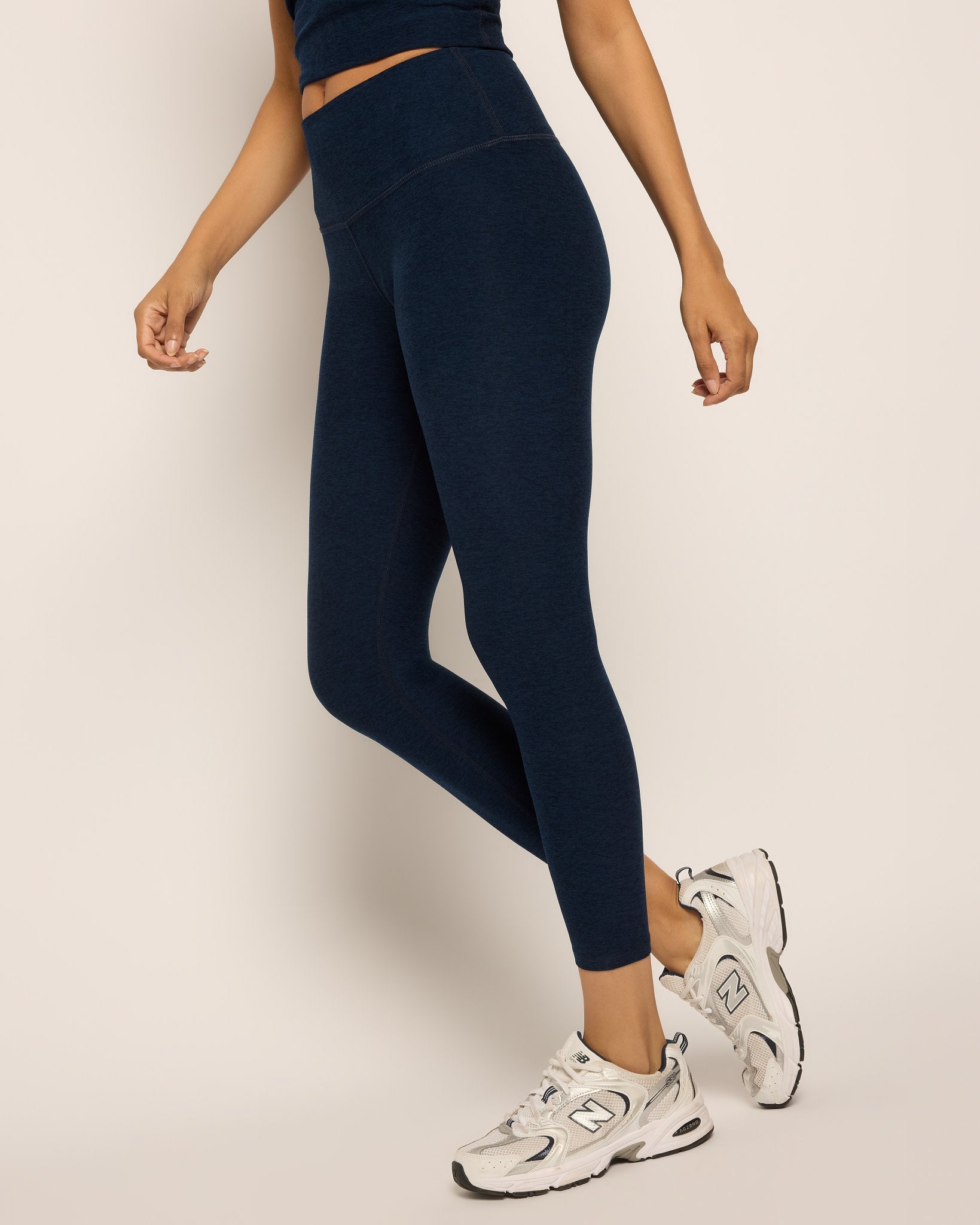 Ink Navy Heather $|& Interval FlowHeather Sculpt Nexus Legging - VOF Front